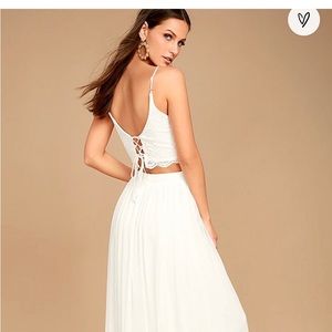 Lulus Midnight Memories Lace Two-Piece Dress - never worn